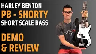 Harley Benton PB-Shorty (short scale bass): Demo & Review + Bonus comparison with Squier Mini P