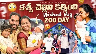 Weekend VLOG!! Baby Kashvi Met Her 'Little Sister' - Zoo Day with Friends - Kalyani Boppa USA VLOGS