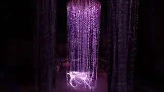 Fashion Luminous RGB Color Changing LED fiber optic waterfall lighting curtain#fiberopticlight