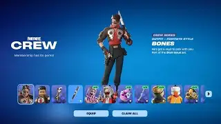 NEW MARCH CREW PACK SKIN BONES FORTNITE