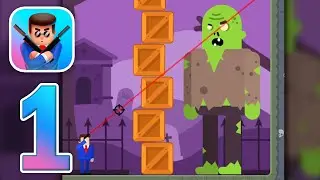 Mr Bullet - Gameplay Walkthrough Part 1 Chapter 1-2-3-4-5 (Android, iOS Gameplay)