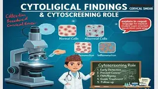 Cervical Cytological findings Normal and abnormal, cytoscreening, cervical specimen Collection #BMLT