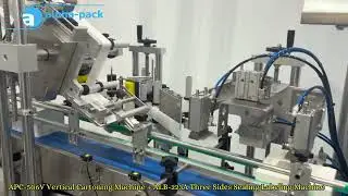 APC-506V Vertical Cartoning Machine + ALB-223A Three Sides Sealing Labeling Machine