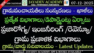 Уведомление AP Panchayat Raj 2025 | Вакансии | Специальные отделы | Сачивалаям Последние обновлен...