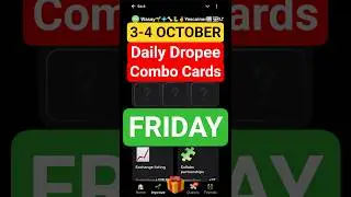 3-4 October Dropee Daily Combo Cards | Dropee daily combo code  | Dropee  combo today