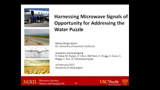 UWEE Research Colloquium: February 14, 2017 - Mahta Moghaddam, University of Southern California