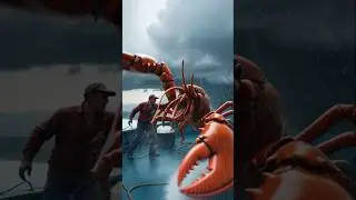 Dark blue ocean Crab attack on fishermen|oYeAIshort#trending Nish#barnacle#ocean animals#massive sea
