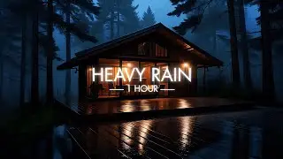 Heavy Rain Sounds for Focus & Sleep &ndash; Steady Rainfall White Noise in Forest Villa | 1 Hour
