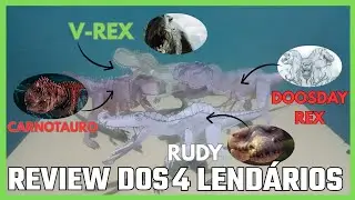 Review dos 4 Lend&aacute;rios de miniatura de papel Rudy,V-rex,Carnotauro,Doosday rex 🎁ESPECIAL DE NATAL!🎄