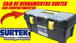 CAJA DE HERRAMIENTAS SURTEK CON COMPARTIMIENTOS.
