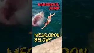 DAREDEVIL JUMP‼️MEGALODON ATTACK🦈 #amazing #shark