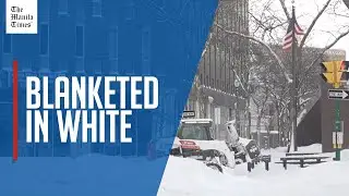 Winter storm dumps snow in central New York state