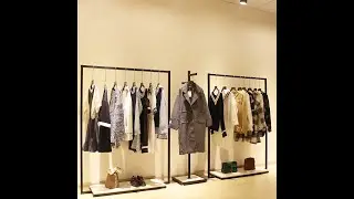 European style clothes display rack, iron art shelves hanging, island shelf.
