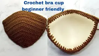 crochet with me( bra cup) tutorial #crochet#crochetbra