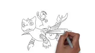 How to Draw Dragons Rescue Riders Dragons Step by Step