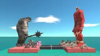 EPIC BATTLE ROYALE - GORO THE GIANT TEAM VS COLOSSAL TITAN TEAM - ARBS