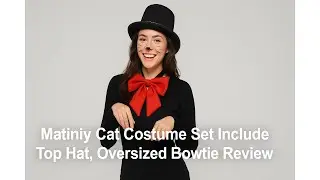 🎩 Matiniy Cat Costume Set Include Top Hat, Oversized Bowtie Review 🐈