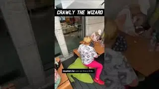 Crawly the Wizard sneaks behind counters at the mall. What magical mischief will he cause? 🧙&zwj;♂️