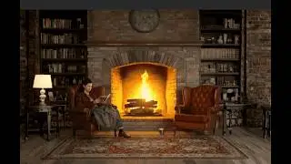 The Writer's Retreat: Warm Fireplace, Purring Cat & Turning Pages | Deep Focus & Sleep
