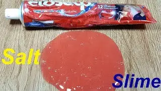 Salt Toothpaste Slime , How to Make Slime Salt and Closeup Toothpaste, NO GLUE !! Slime Test