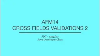 AFM14 Cross Fields Validations 2