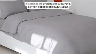 Dreamlooms Heritage Luxe Stone Ash Cotton Solid Bedsheet