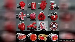 New mahogany Santa Claus crayfish boxing gloves cross Apple Cufflinks men's Wedding Shirt Red Badge
