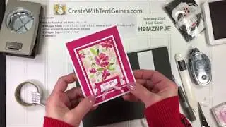 Fun Fold Card using Beautiful Floral Designer Paper & Stitched So Sweetly Dies