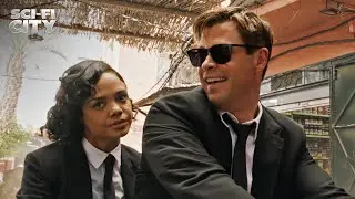 Hover Bike Escape With Pawny | Men In Black: International (Chris Hemsworth)