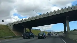 N1 from the Stellenbosch onramp to the M5 on a Saturday morning in Cape Town