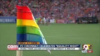 FC Cincinnati's Nippert Stadium draped in rainbow in honor of Cincinnati Pride