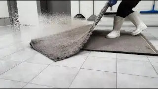 Стирка сильно загрязненных собакой ковров. Все пятна ушли 💪😍🌊.
