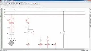 SIMULATION CADe-SIMU CIRCUIT 7 ( AUTO ON - OFF THREE-PHASE ASYNCHRONOUS MOTOR USES TWO ON-TIMER )