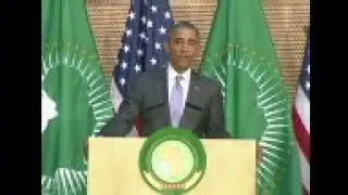 President Barack Obama, calling on Africa's leaders to peacefully leave office when their terms expi