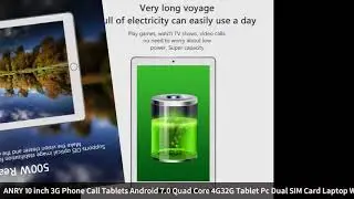 ANRY 10 inch 3G Phone Call Tablets Android 7.0 Quad Core 4G+32G