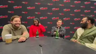 Daniel Br&uuml;hl, Billy Magnussen, Himesh Patel, and Lolly Adefope on 'The Franchise' at NYCC