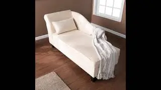 Southern Enterprises Aberdale Beige Chaise Lounge with Storage - The Classy Home