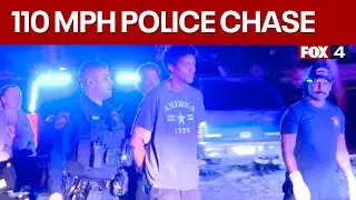 Suspect arrested after 110mph police chase