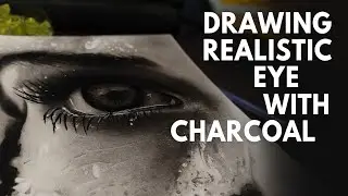How to make realistic portrait with pencil eye | Charcoal + Graphite | #drawing #realstic #mantukart