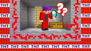 He FELL For My TNT TROLL CHEST In My BASEMENT! (Minecraft)