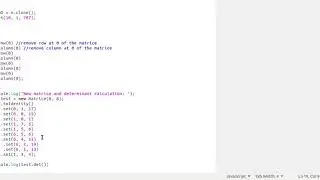Matrix manipulation in JavaScript