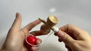 Kendama wood skill toy