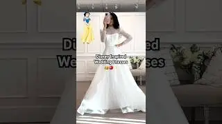 Disney-Inspired Wedding Dresses #shorts #disneywedding #weddingdresses