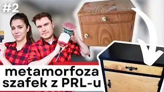 Odnawianie mebli. PRL-owe szafki nocne w stylu LOFT - metamorfoza DIY z targu staroci
