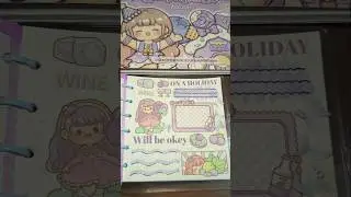 Lavender🪻 Journal Spread #journaling #journal #journalideas #kawaiistickers