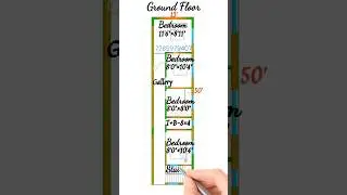 13'&times;50' 3BHK House Plan|| #viral #video #shorts