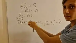 Real analysis: limit of absolute value of sequence term is absolute value of the original limit