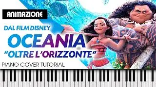 Oltre l&rsquo;Orizzonte &ndash; dal film Disney Oceania 🌊 | Piano Cover Tutorial (Synthesia) alla tastiera 🎹✨