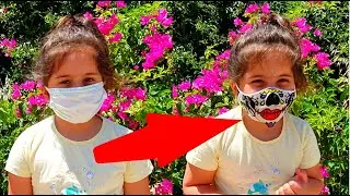 За 10 минут устроили карнавал, отличная многоразовая маска порадовала всех. Diy