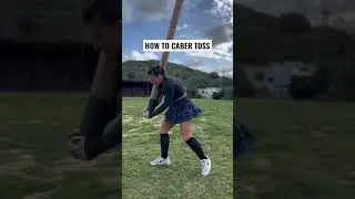 How to toss a caber! #highlandgames #kilt #caber #cabertoss